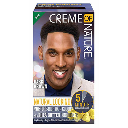 Creme Of Nature Mens Liq  H/C  # 5 [Dk Brn] Kit 5minute