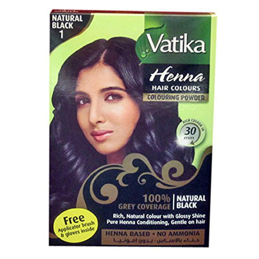 Dabur : Vatika Henna Hair Colour Natural Black 60g