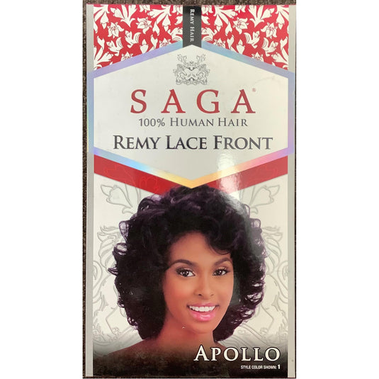 SAGA 100% Remy Human Hair Lace Front Wig Style: Apollo ( Colour : 2 )