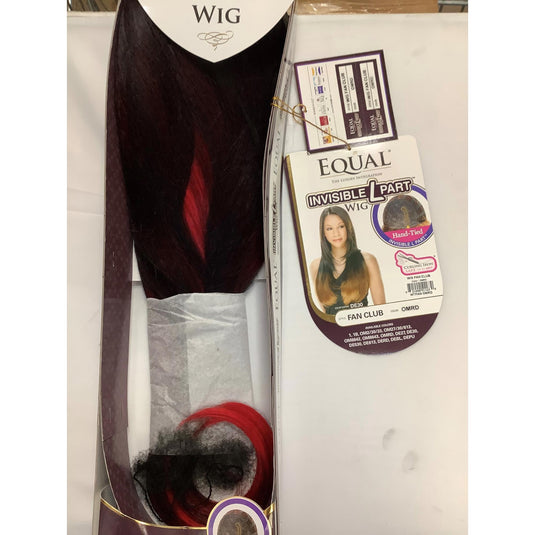 FREETRESS EQUAL SYNTHETIC LACE FRONT LONG STRAIGHT HAIR WIG  Fan Club ( Colour : OMRD )