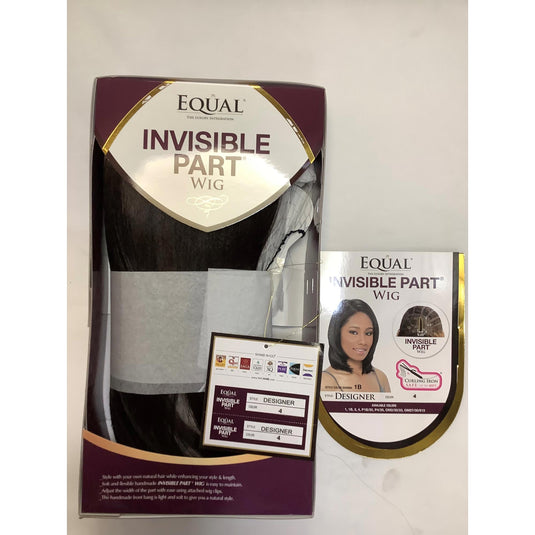 Freetress Equal Synthetic Invisible Part Asymmetrical Bob Hair Wig  Designer ( Color: 4 )