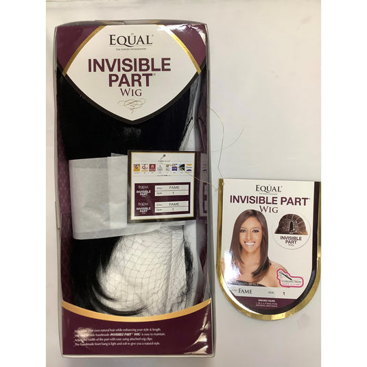 Freetress Equal Synthetic Invisible Part Asymmetrical Bob Hair Wig - Fame ( Colour : 1)