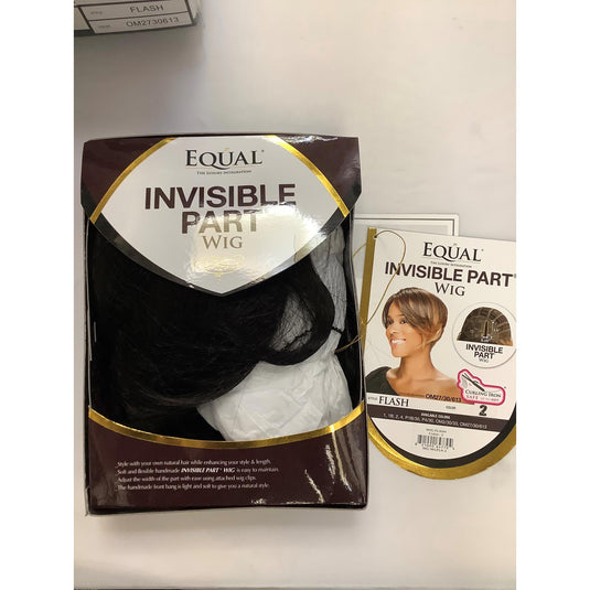 Freetress Equal Synthetic Invisible Part Asymmetrical Bob Hair Wig - FLASH( Colour : 2 )
