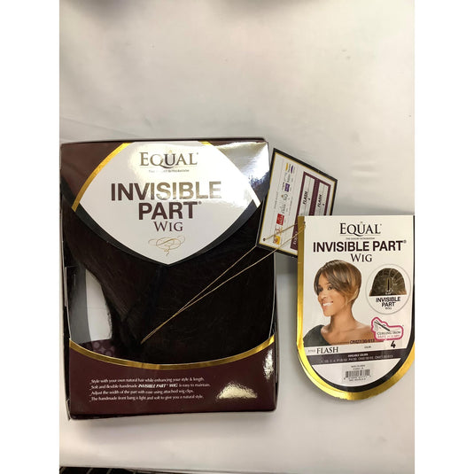 Freetress Equal Synthetic Invisible Part Asymmetrical Bob Hair Wig - FLASH ( Colour : 4 )