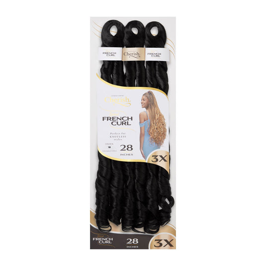 Cherish Bulk : 3X PS Spiral French Curl 28 (Col. 1B)
