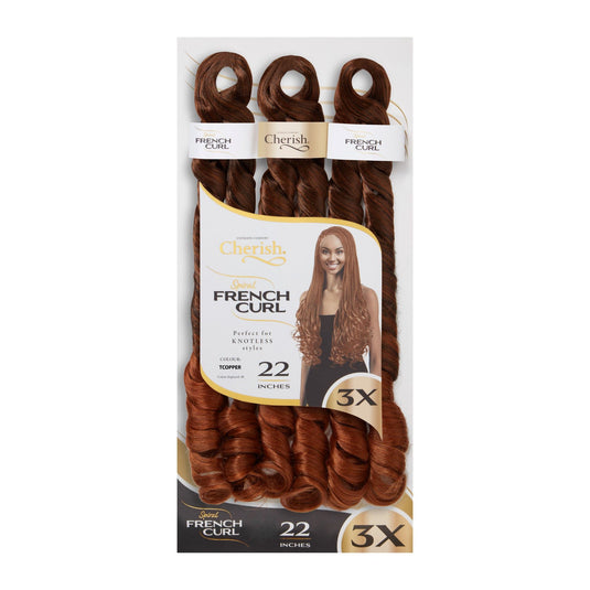 Cherish Bulk : 3X PS Spiral French Curl 22 (Col. TCOPPER)