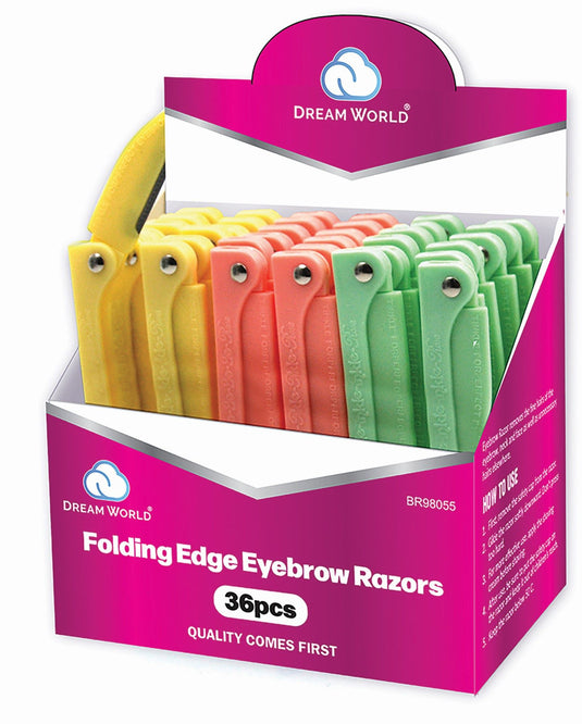 Dream Eyebrow Razor Fold Up 36pcs Display