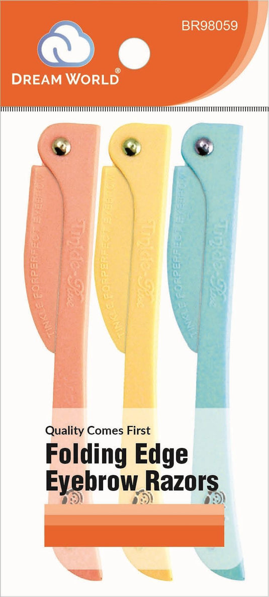 Dream Eyebrow Razor Fold Up 3Pc/Pk Asst