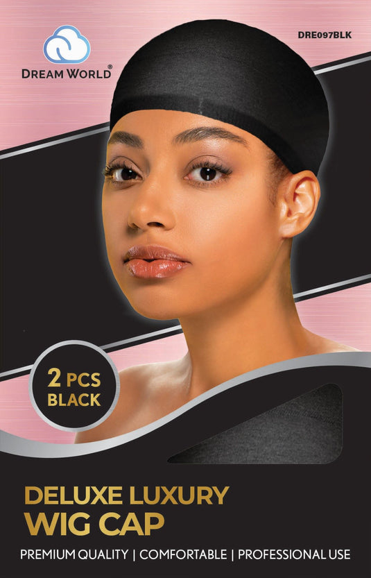 Dream W-Wig Cap 2Pcs Black